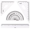 Deli 4-in-1 Ruler Set for Students Ruler Stationery Set, Model: 79529 - Image 2