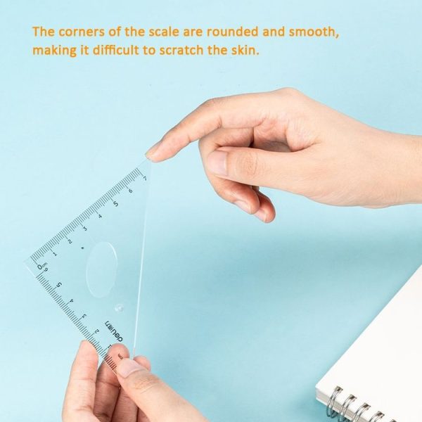 Deli 4-in-1 Ruler Set for Students Ruler Stationery Set, Model: 79529 - Image 5