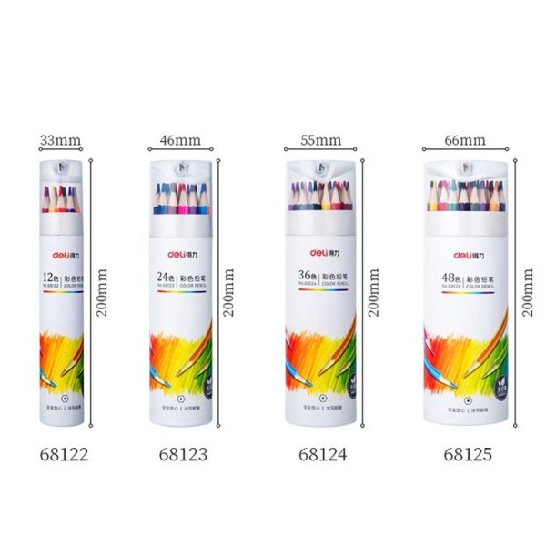 Del Colored Pencil Set Oil-based Color Lead Painting Supplies, Spec: 12 Colors - Image 2