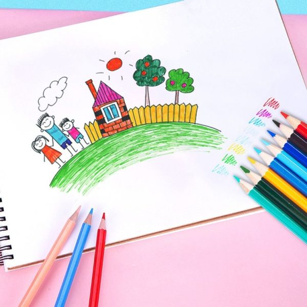 Del Colored Pencil Set Oil-based Color Lead Painting Supplies, Spec: 12 Colors - Image 7