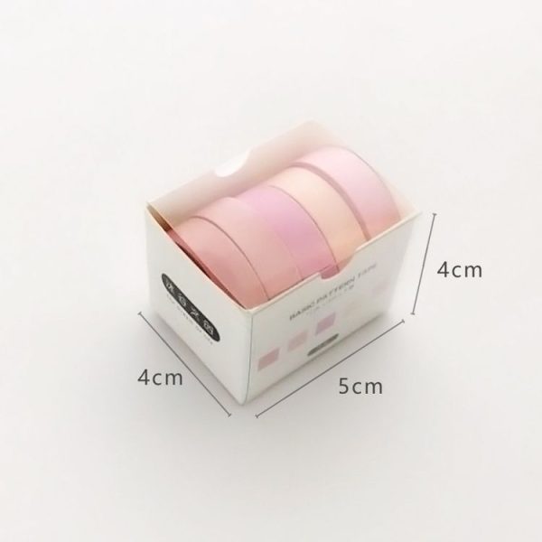 5rolls / Box 3m Washi DIY Decoration Handbook Tape Set, Color: Ocher - Image 6