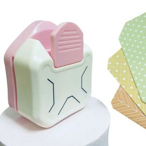 3 In 1 Fancy Corner Cutter Multi-angle Corner Cutter Chamfering Embosser, Style: Flat Corner (Pink)