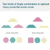 3 In 1 Fancy Corner Cutter Multi-angle Corner Cutter Chamfering Embosser, Style: Flat Corner (Pink) - Image 5