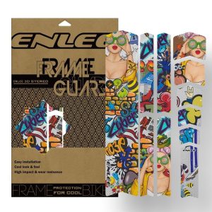 ENLEE 11pcs / Set Mountain Bike Frame Color Changing Anti-Scratch Sticker Waterproof Protective Film For Cycling Equipment, Model: Colorful Beauty
