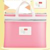 BeiDuoMei Student File Bag A4 Double Layer Classified Storage Exam Paper Data Bag (Rose Red)