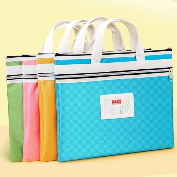 BeiDuoMei Student File Bag A4 Double Layer Classified Storage Exam Paper Data Bag (Rose Red) - Image 2