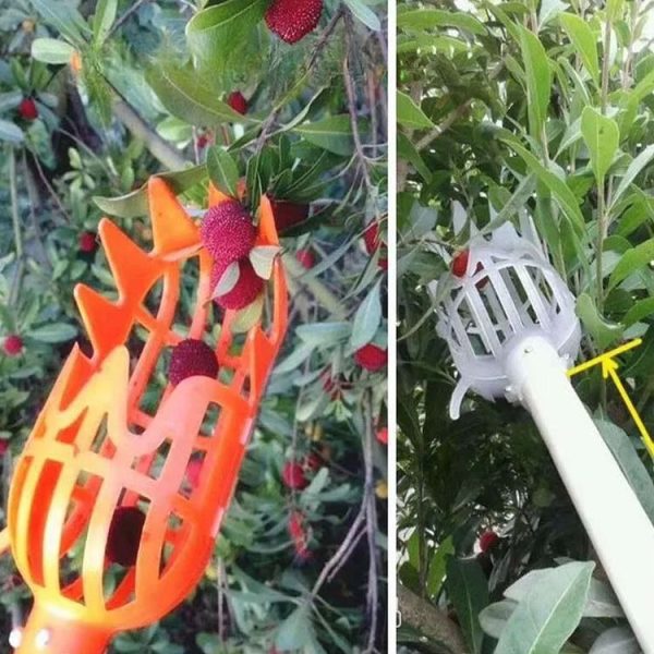Large Garden Basket Fruit Picker Head High-Altitude Picking Fruit Artifact (Yellow) - Image 4