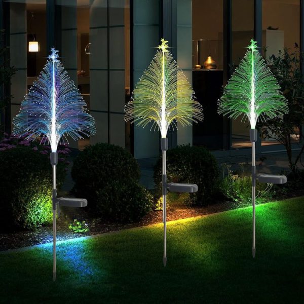 Star Moon Transparent Christmas Tree Solar Light Outdoor Atmosphere Lighting Outdoor Waterproof Glowing Festival Decorative Lamp - Image 10