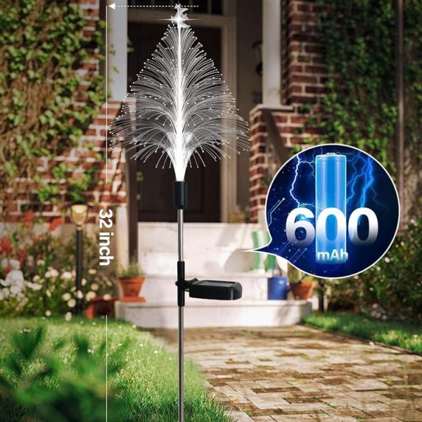 Star Moon Transparent Christmas Tree Solar Light Outdoor Atmosphere Lighting Outdoor Waterproof Glowing Festival Decorative Lamp - Image 3