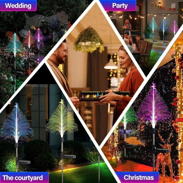 Star Moon Transparent Christmas Tree Solar Light Outdoor Atmosphere Lighting Outdoor Waterproof Glowing Festival Decorative Lamp - Image 7