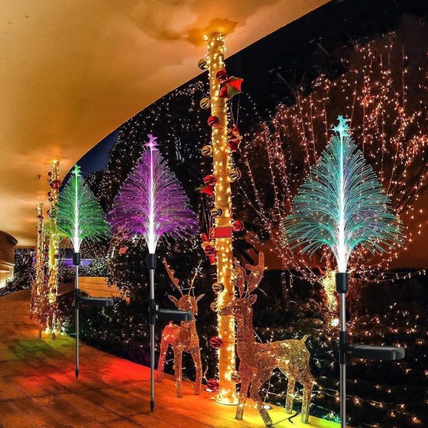 Star Moon Transparent Christmas Tree Solar Light Outdoor Atmosphere Lighting Outdoor Waterproof Glowing Festival Decorative Lamp - Image 8