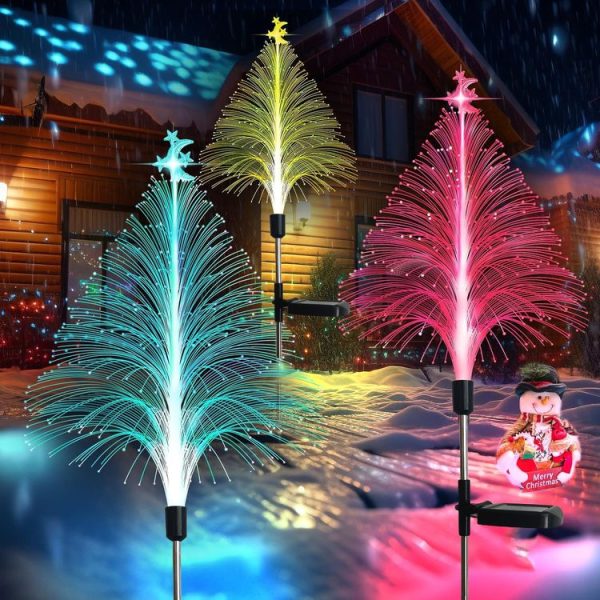 Star Moon Transparent Christmas Tree Solar Light Outdoor Atmosphere Lighting Outdoor Waterproof Glowing Festival Decorative Lamp - Image 9