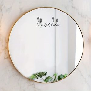 Hello sweet cheeks 2pcs / Set Waterproof and Oilproof Vinyl Stickers Mirror Decorative Stickers
