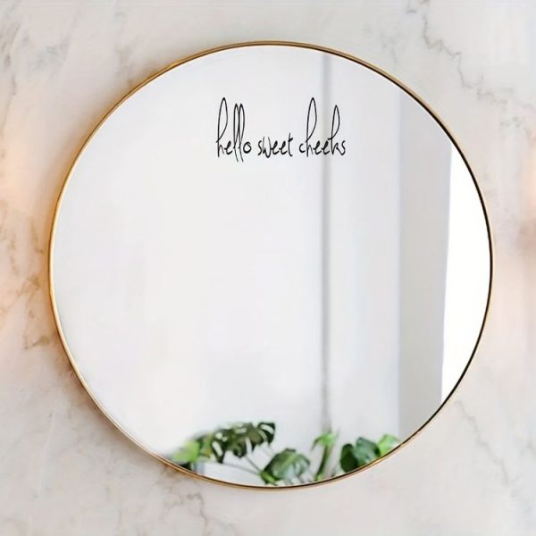 Hello sweet cheeks 2pcs / Set Waterproof and Oilproof Vinyl Stickers Mirror Decorative Stickers