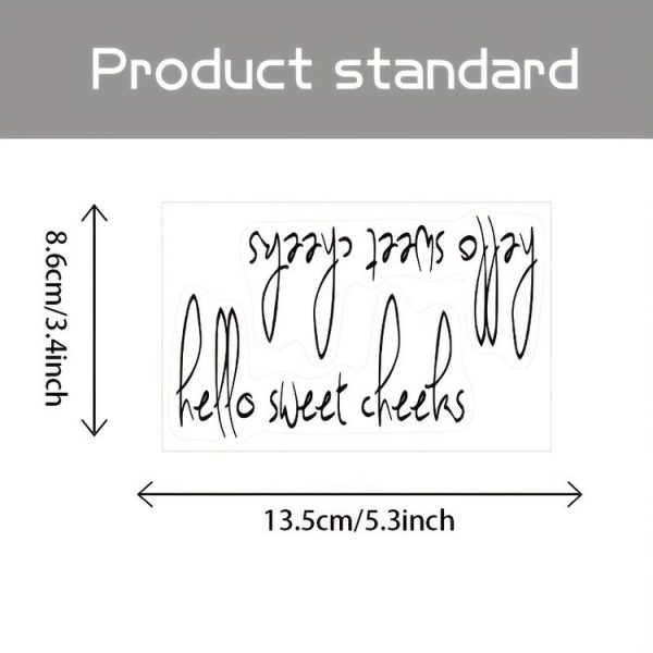Hello sweet cheeks 2pcs / Set Waterproof and Oilproof Vinyl Stickers Mirror Decorative Stickers - Image 2