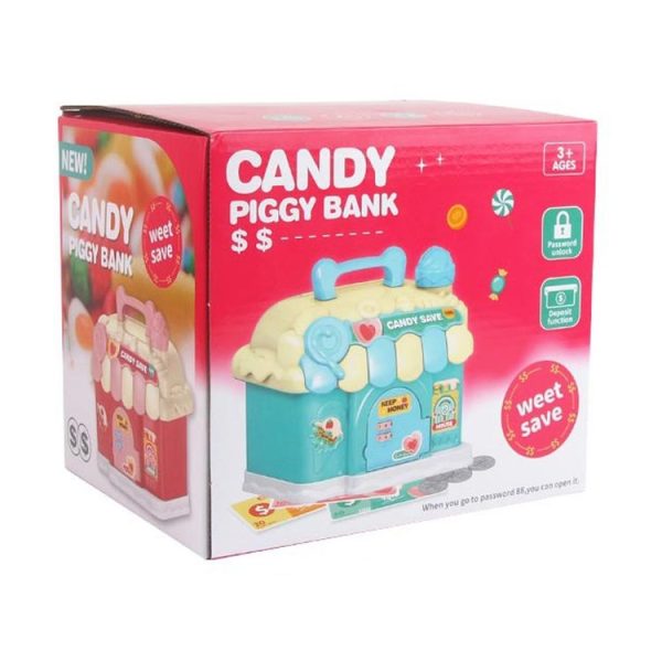 18 x 15 x 16.5cm Candy House Childrens Cartoon Coin Bank Small House Savings Jar Toys (Sky Blue) - Image 8
