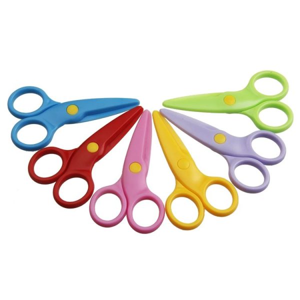 4pcs Mini Cute Safety Plastic Scissors Children Handmade Paper Cutting Tools (Pink) - Image 2