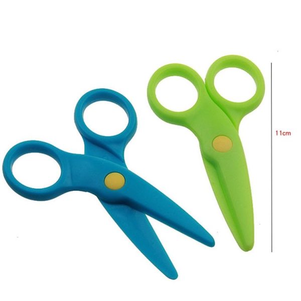 4pcs Mini Cute Safety Plastic Scissors Children Handmade Paper Cutting Tools (Pink) - Image 3