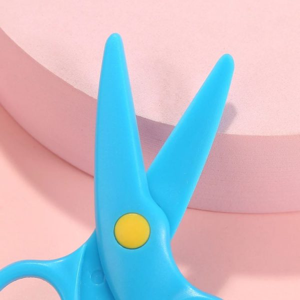 4pcs Mini Cute Safety Plastic Scissors Children Handmade Paper Cutting Tools (Pink) - Image 5