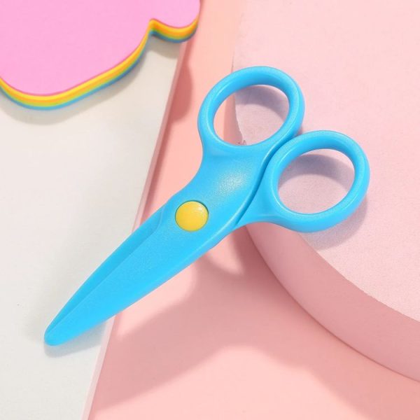 4pcs Mini Cute Safety Plastic Scissors Children Handmade Paper Cutting Tools (Pink) - Image 6
