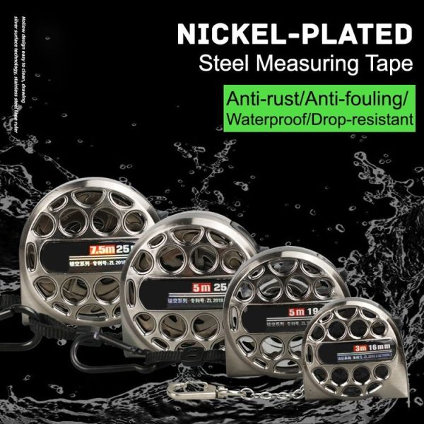 3M 16mm Hollow Steel Tape Measure Waterproof Rust Prevention Metal Ruler - Image 3