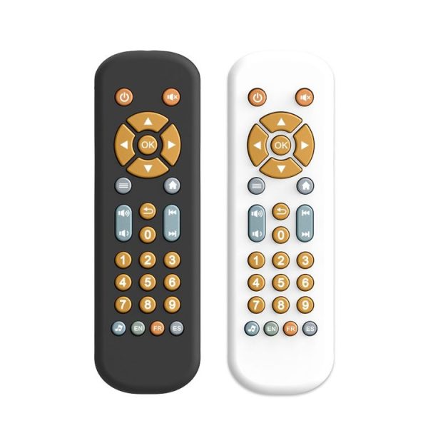 Baby Simulation TV Remote Control Music Toy with Light and Sound 3 Language Mode, Color: Black - Image 2