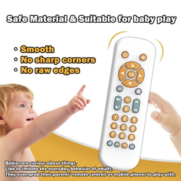 Baby Simulation TV Remote Control Music Toy with Light and Sound 3 Language Mode, Color: Black - Image 5