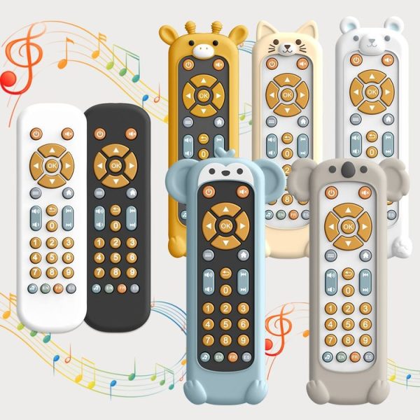 Baby Simulation TV Remote Control Music Toy with Light and Sound 3 Language Mode, Color: Black - Image 8