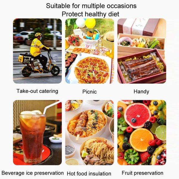 43x30x31cm Oxford Cloth Outdoor Thermal Insulation Large Capacity Takeaway Bag - Image 6