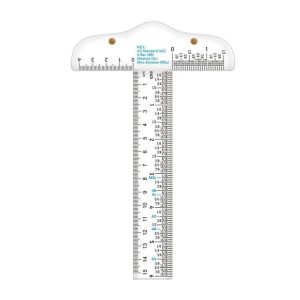 Plastic T-Square Ruler Learning Stationery Ruler (Transparent)