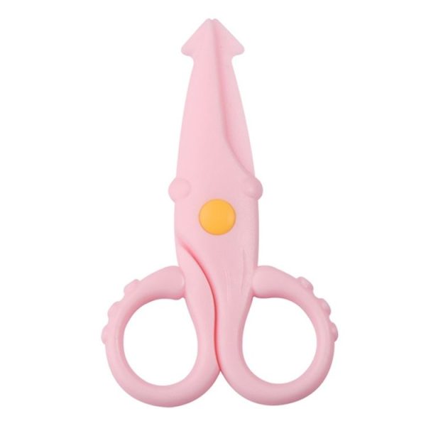 10pcs Cute Squid Mini Plastic Scissors Children Handmade Paper Cutting Tools (Pink)