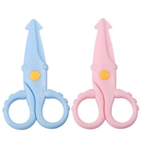 10pcs Cute Squid Mini Plastic Scissors Children Handmade Paper Cutting Tools (Pink) - Image 2