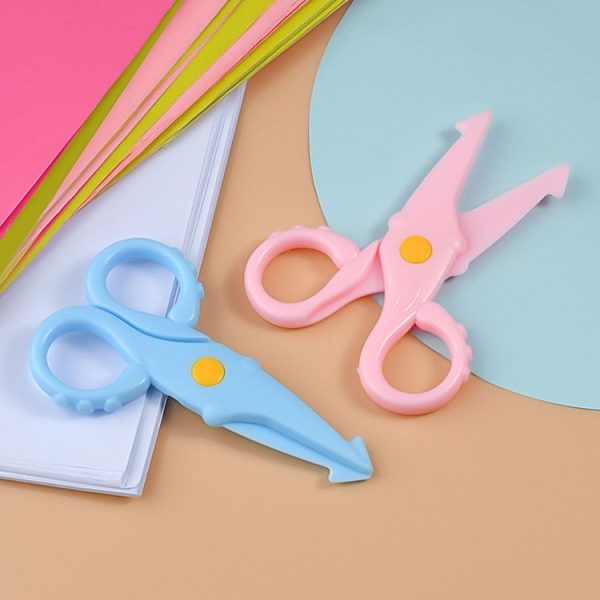 10pcs Cute Squid Mini Plastic Scissors Children Handmade Paper Cutting Tools (Pink) - Image 7