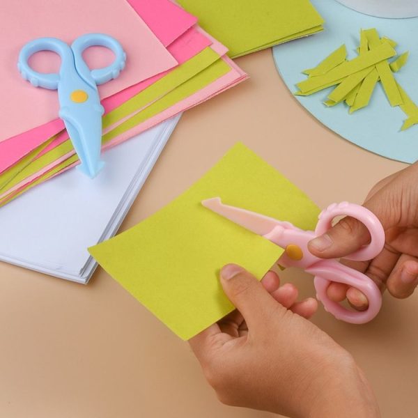 10pcs Cute Squid Mini Plastic Scissors Children Handmade Paper Cutting Tools (Pink) - Image 8