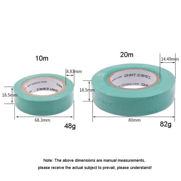 CHINT Electrical Tape Waterproof PVC Wire Insulation Tapes, Specification: 10m Blue - Image 4