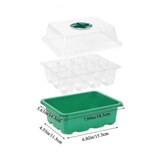 1pcs / set 12-hole Thickened Adjustable Breathable Cover Seedling Box (18.5x14.5x11cm) - Image 2
