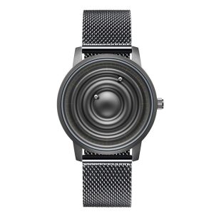 EUTOUR E041 Men Magnetic Quartz Watch With 40mm Stainless Steel Stand (Black)