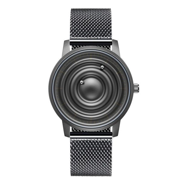 EUTOUR E041 Men Magnetic Quartz Watch With 40mm Stainless Steel Stand (Black)