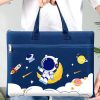 Student Tote Handle Book Bag Canvas Waterproof Data Storage Bag (Lucky Rabbit) - Image 10