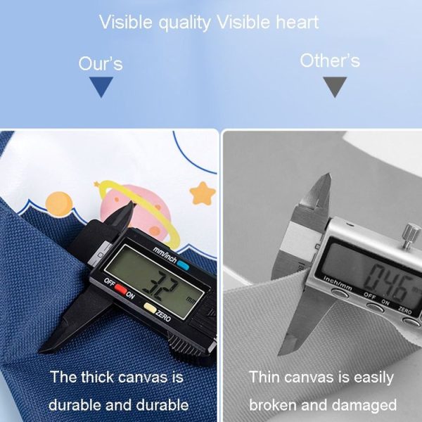 Student Tote Handle Book Bag Canvas Waterproof Data Storage Bag (Lucky Rabbit) - Image 7