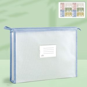 YAOJIE Student Subject Classification Storage Bag EVA 3D Thicken A4 Exam Special File Bags (Blue)