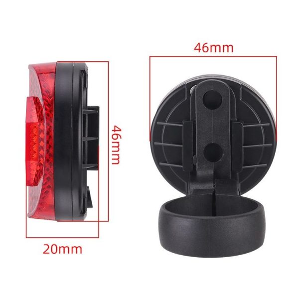 Airtag Hidden Reflective Tail Light Bicycle Mount (Red) - Image 3