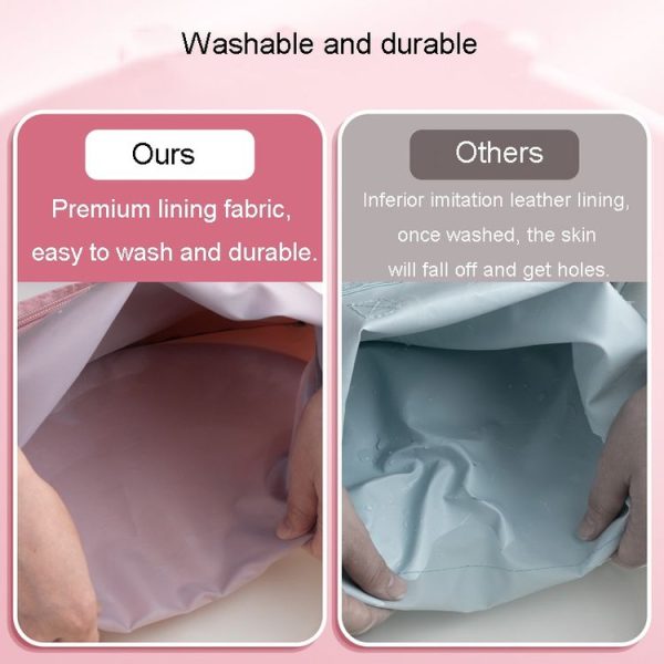 Waterproof Canvas Homework File Storage Bag Student Hand Carrying Book Bag (Strawberry Pie) - Image 5