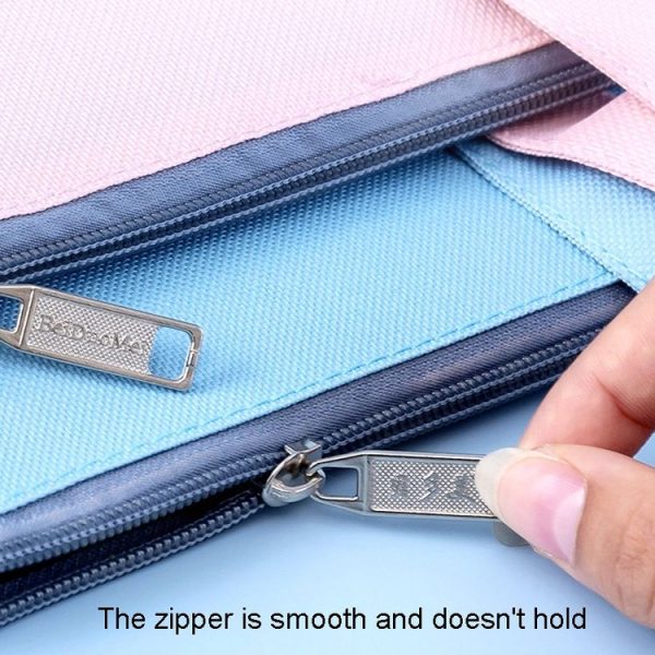 BeiDuoMei Student A3 Art Drawing Handbag Test Paper File Storage Bag, Style: Simple Model Blue - Image 5