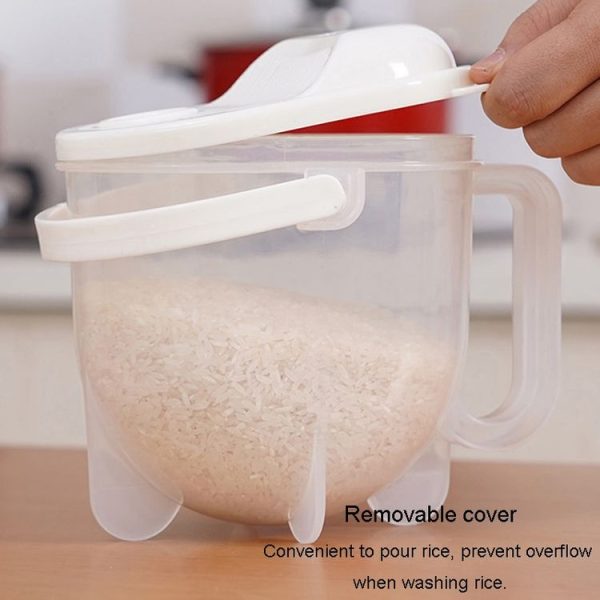 Home Kitchen Rice Washing Sieve Rice Washer Convection Plastic Rice Panner (Color Box) - Image 3