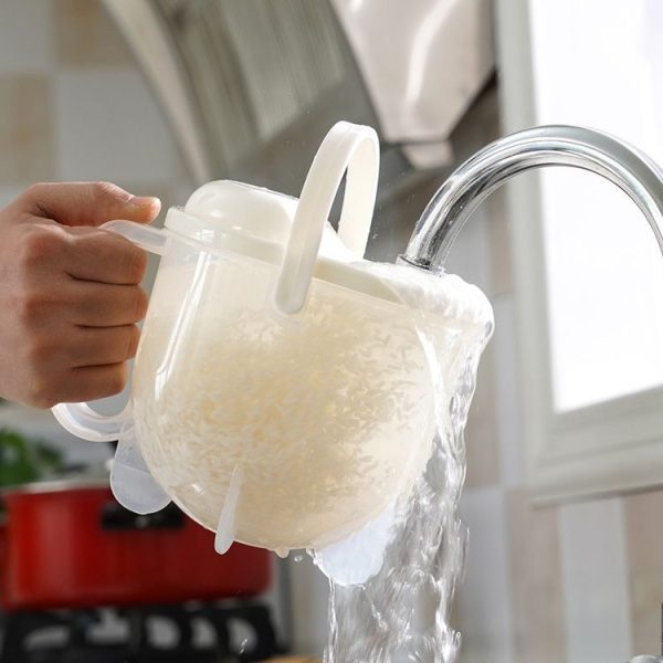 Home Kitchen Rice Washing Sieve Rice Washer Convection Plastic Rice Panner (Color Box) - Image 7