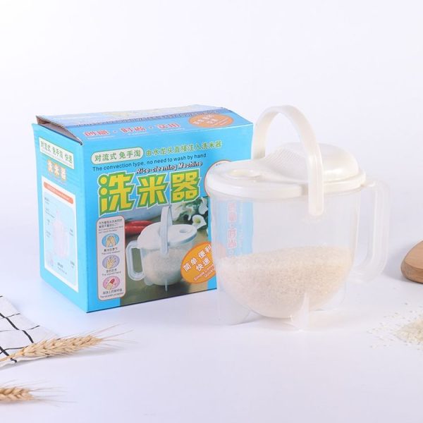 Home Kitchen Rice Washing Sieve Rice Washer Convection Plastic Rice Panner (Color Box) - Image 9