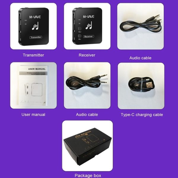 M-VAVE WP-10 2 In 1 Wireless Monitor Ear Return Transmitter Receiver One In One - Image 9