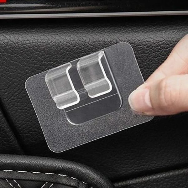 20pcs Car Floor Mats Trunk Mat Buckles Double-sided Adhesive Fixing Stickers (Transparent) - Image 2