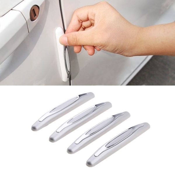 4pcs / set Car Door Anti-collision Strips Rearview Mirror Anti-scratch Stickers (Grey)